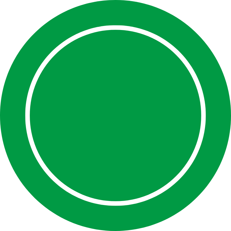 Circular icon showing the standard "Print Principal Green" colour used in BC Green print media