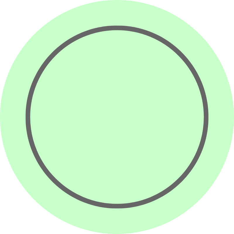 Circular icon showing the standard "Web Mint" colour used in BC Green web media